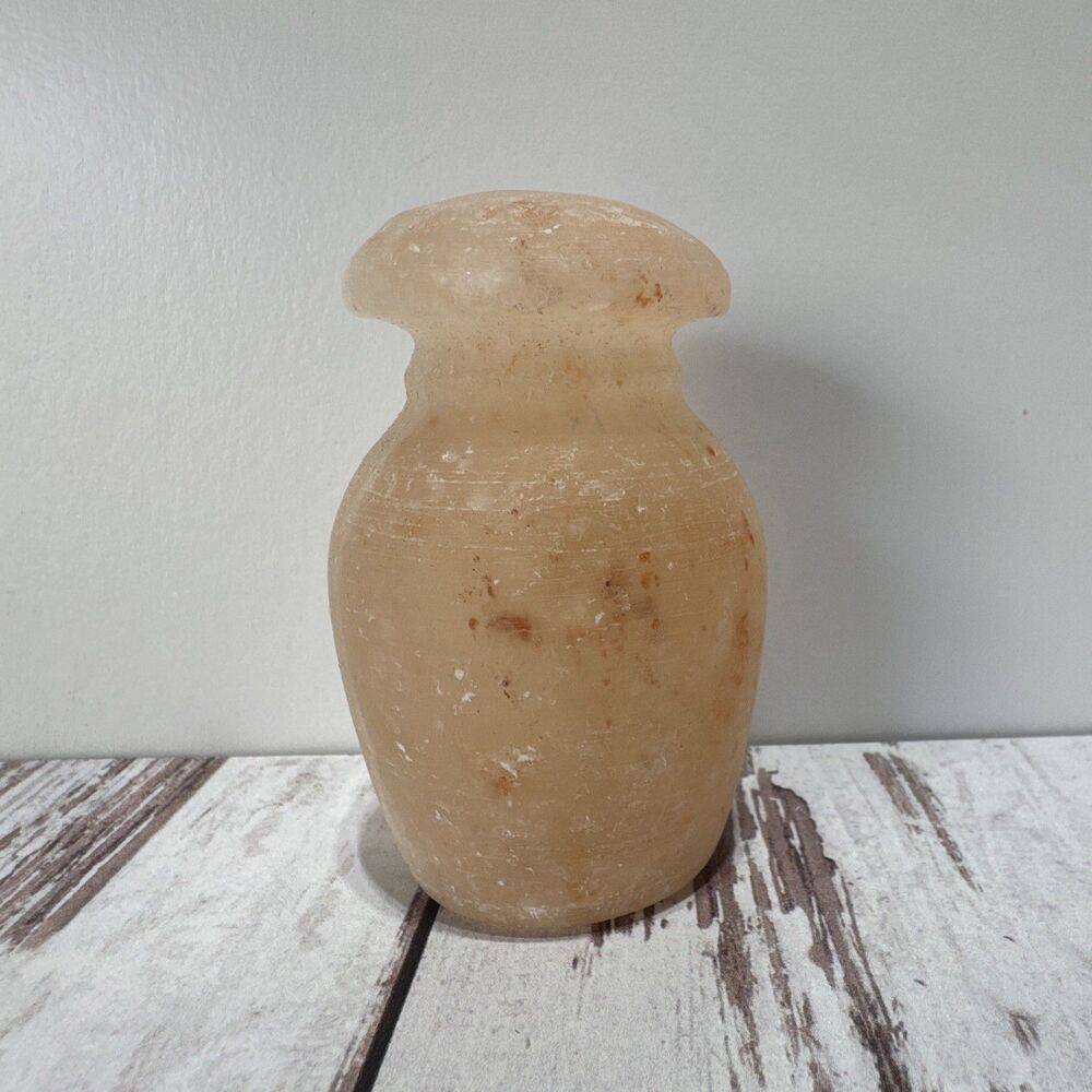 Solid Pink Himalayan rock salt piece w/draw string bag